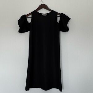Zara Black Dress with Cold Shoulders